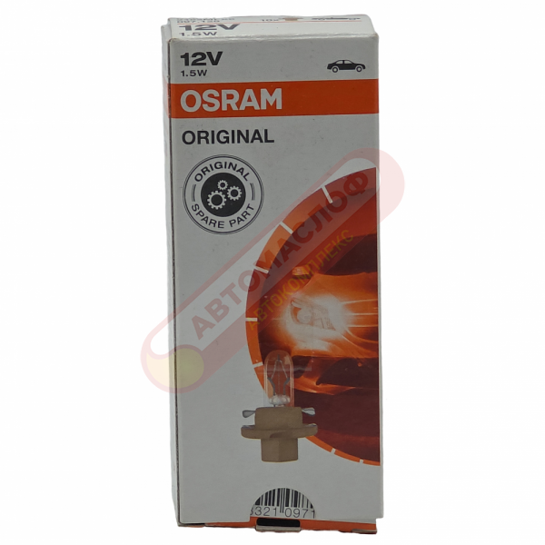 Автолампа OSRAM 12V 1.5W BAX8